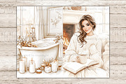 Neutral Autumn Junk Journal Pages, an Illustration by GlamArtZhanna (Thumbnail 9 of 10)