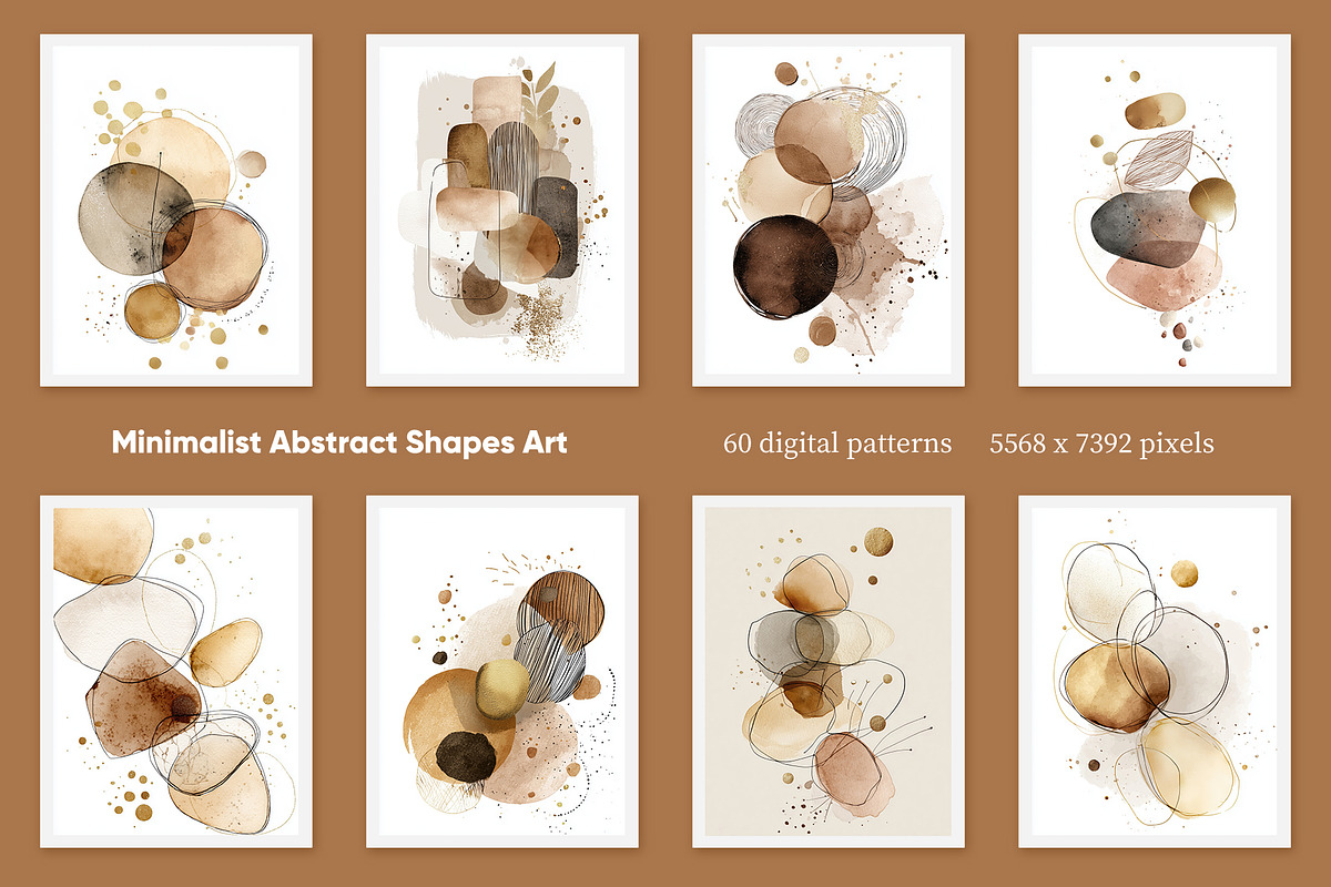 Minimalist Abstract Shapes Art, a Decorative Illustration by Housui Patterns (Photo 4 of 17)