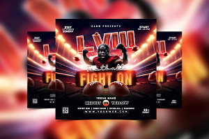 American Football Flyer Template, a Flyer Template by StarPixles11