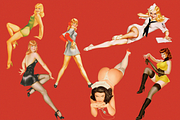Varga Girls-Vinatge Illustrations, an Illustration by Lilithcollageart (Thumbnail 4 of 8)