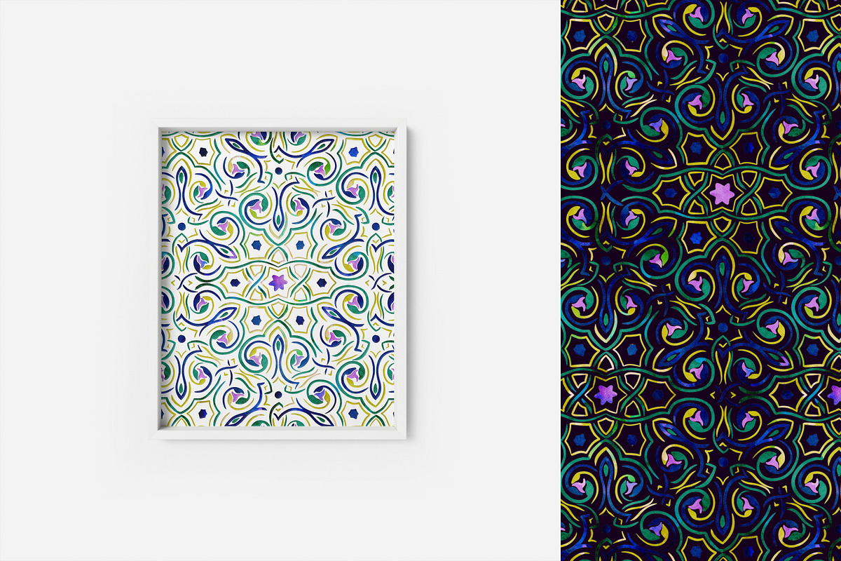 Neo Arabesque: patterns & borders, a Pattern Graphic by Mona Ahmed (Photo 6 of 15)