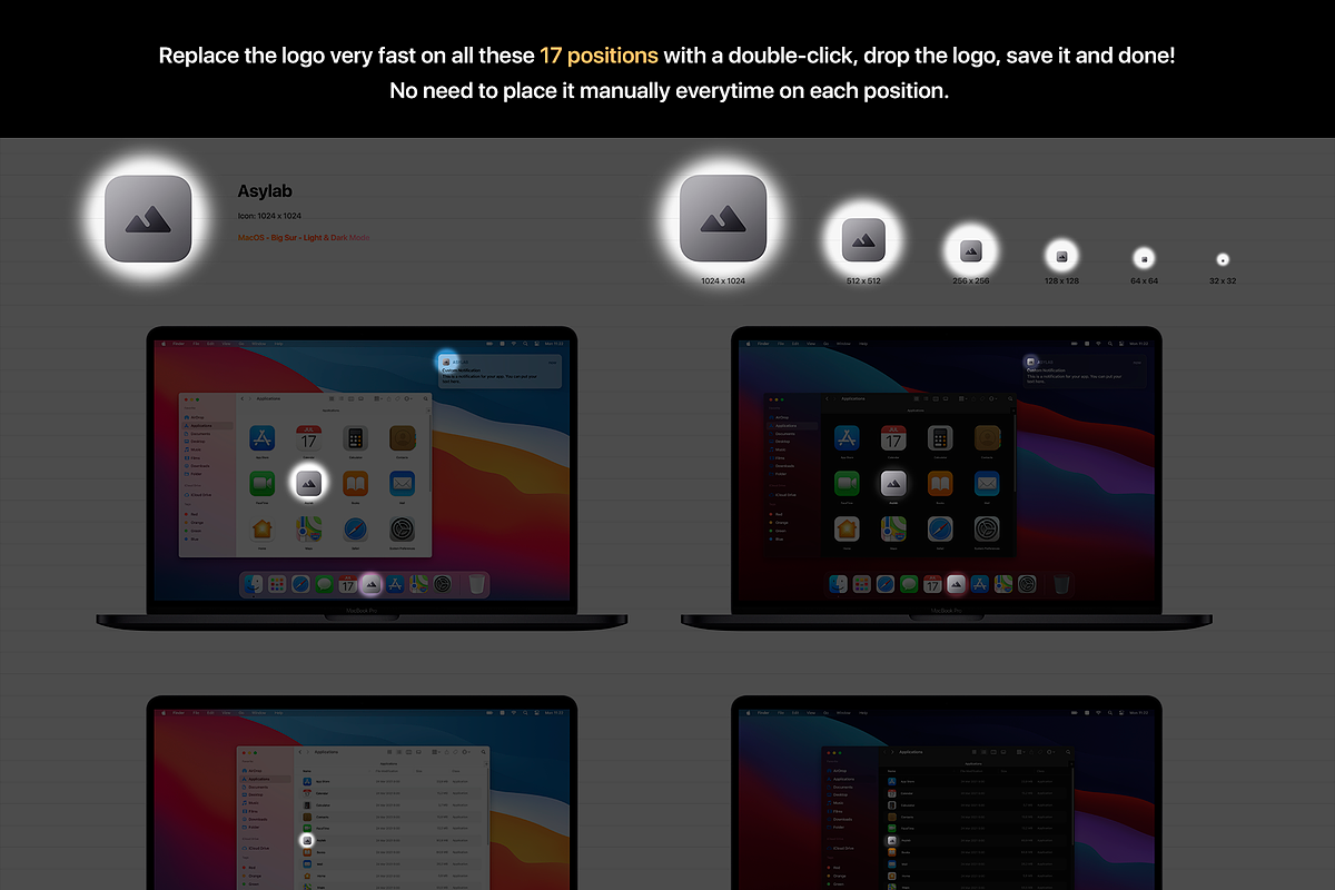 OS Icon Template Mockup - PSD, a Mac Mockup by Asylab (Photo 4 of 35)