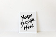 Simple White Frame Mockup 8x10, a Print Template by Pretty Techie (Thumbnail 1 of 3)