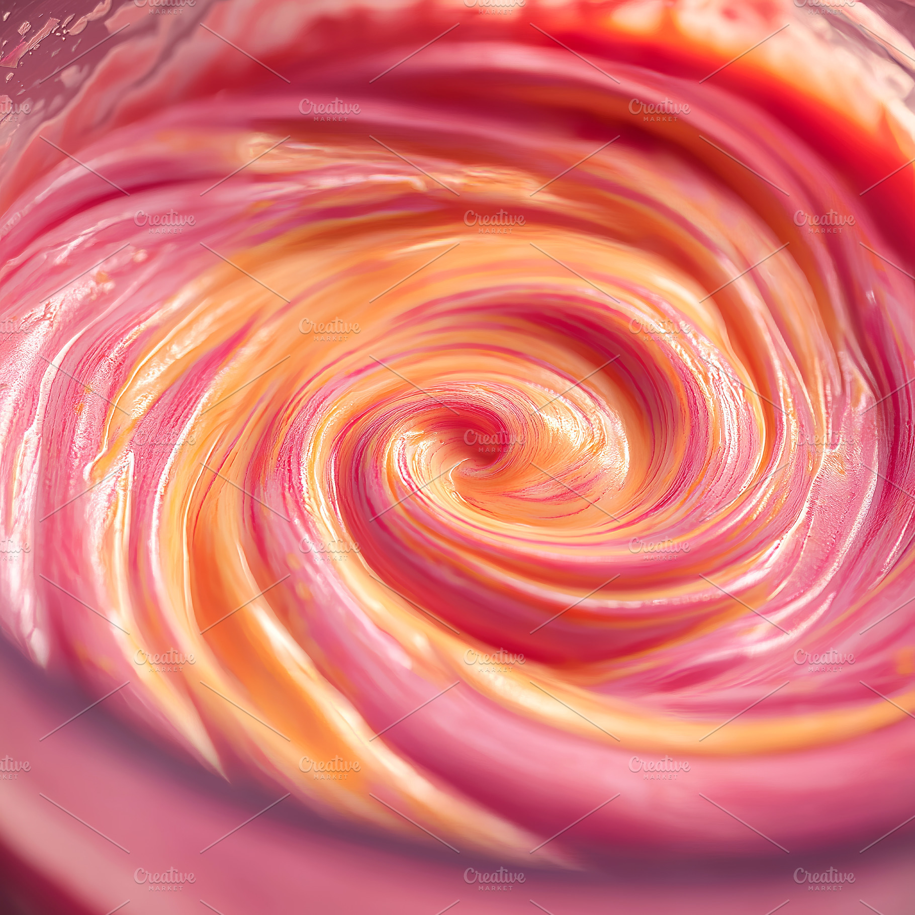 Swirl of Colorful Paints in Motion, a Food & Drink Photo by Ocean Digital Art