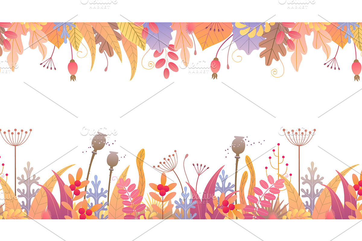 Fall Foliage Decoration, a Decorative Illustration by Valentyna Smordova (Photo 4 of 6)