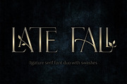 Late Fall - floral font duo, a Serif Font by Innire (Thumbnail 1 of 12)