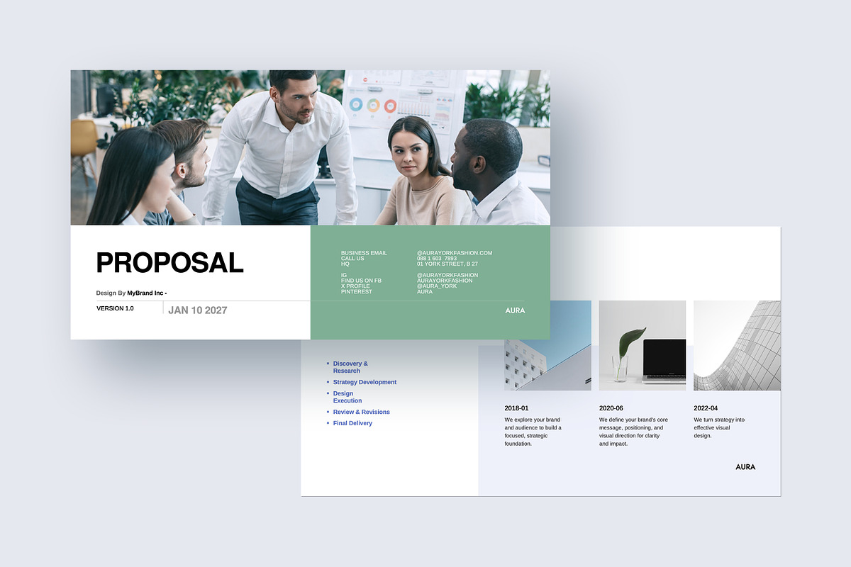 AURA Project Proposal Presentation, a Presentation Template by GoldenPixelStudio (Photo 2 of 29)
