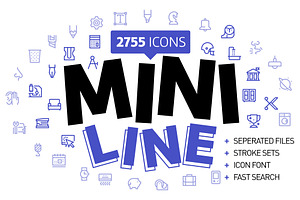 Mini line minimal pix perfect icons