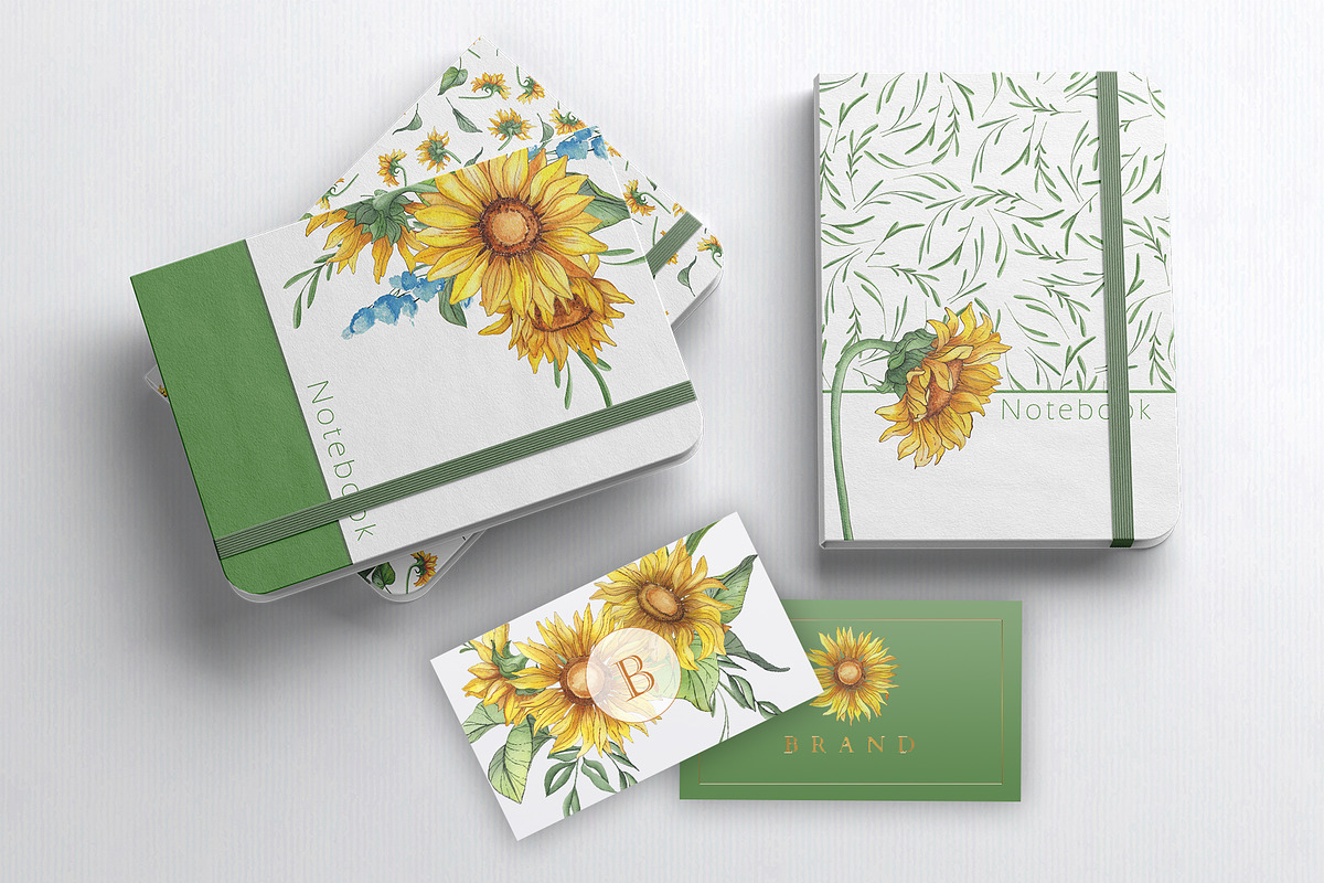 Sunflower watercolour collection., a Decorative Illustration by DamriNa art (Photo 4 of 10)