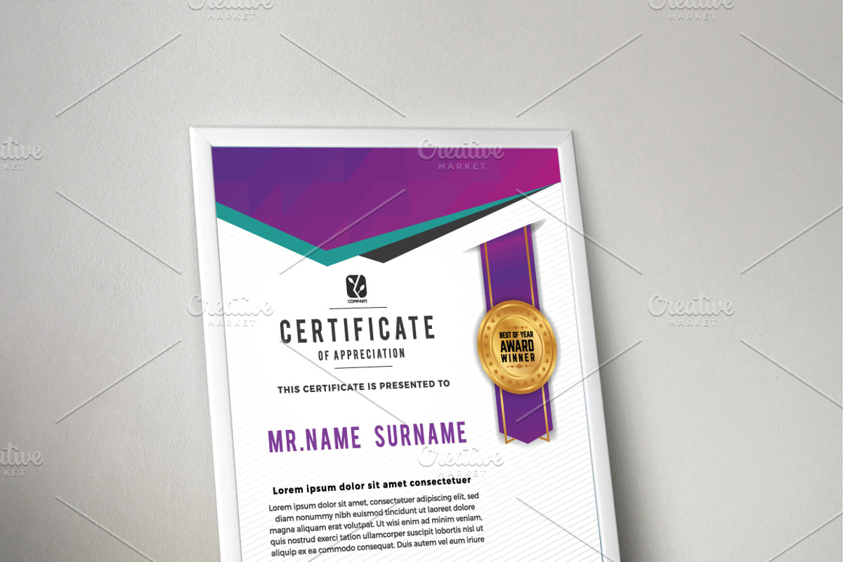 Vertical multipurpose certification, a Stationery Template by Raftel (Photo 1 of 2)