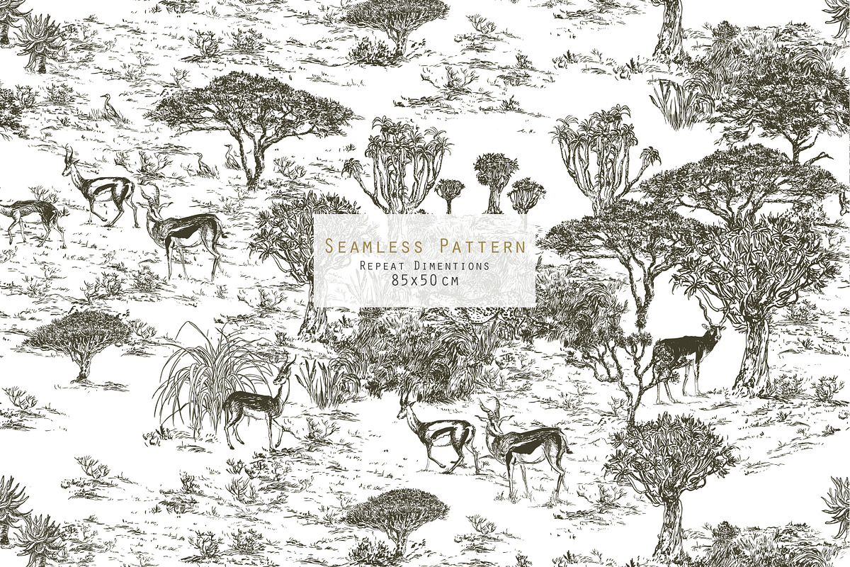 Safari. Seamless Patterns + Panorama, a Pattern Graphic by Irina Dolgikh (Photo 5 of 21)