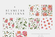 Peony watercolor clipart & patterns, a Decorative Illustration by Diana Askarova Art (Thumbnail 9 of 11)