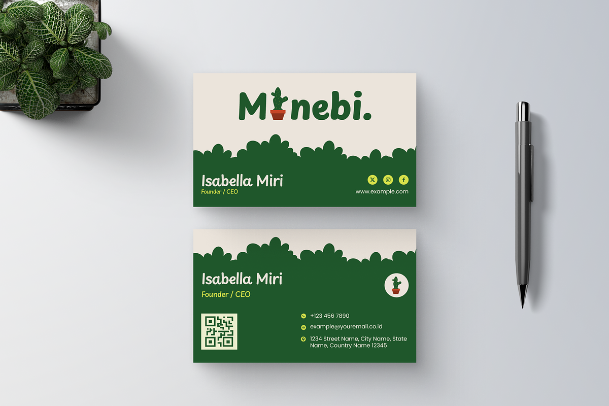 Garden Business Card, a Business Card Template by Annora Studio (Photo 2 of 6)