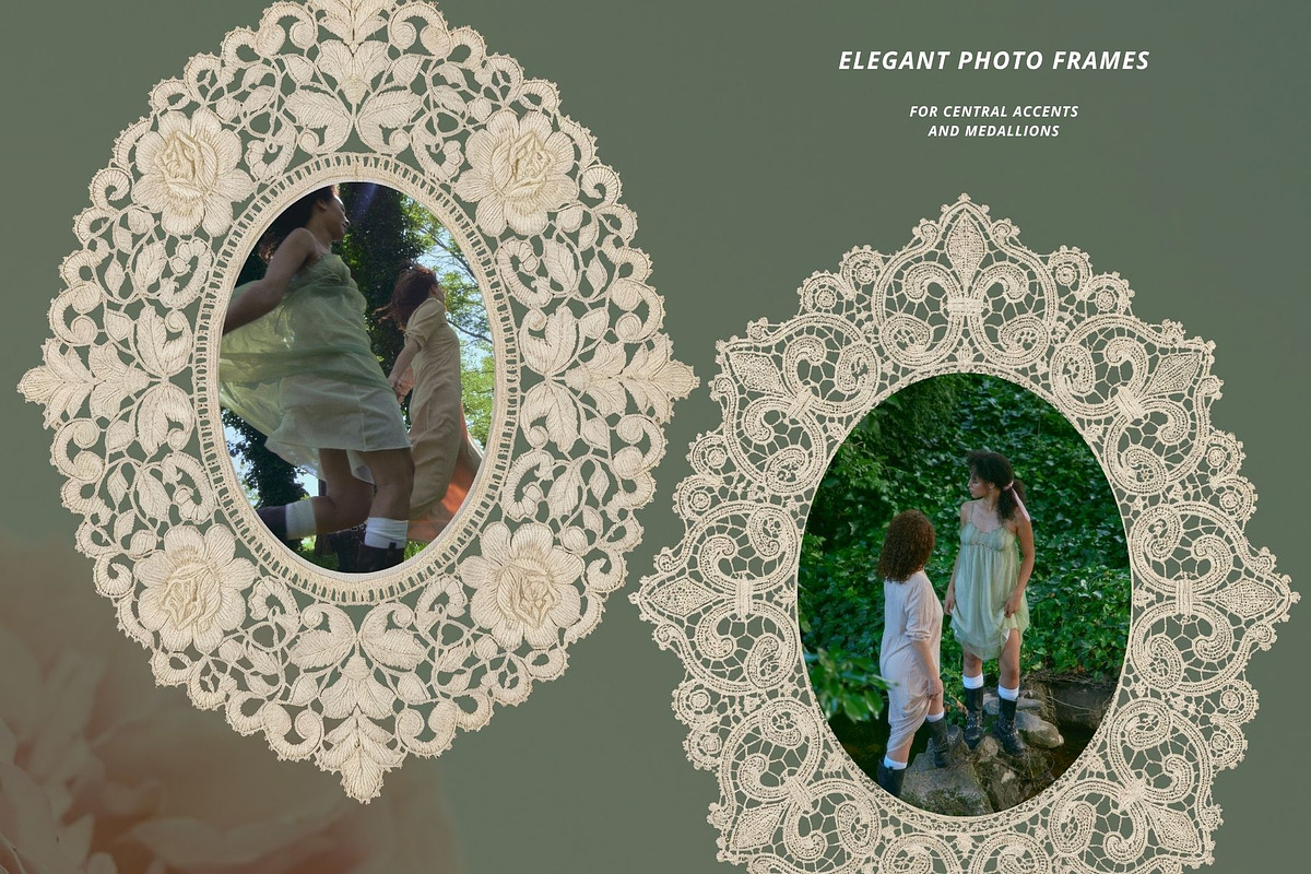 Floral Lace Ornament Kit, a Texture Graphic by NatalieArtsDenysenko (Photo 3 of 10)