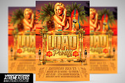 Luau Party Flyer Template, a Flyer Template by XtremeFlyers (Thumbnail 1 of 2)