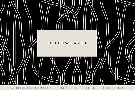Interweaved Seamless Patterns Set, a Pattern Graphic by Curly_Pat