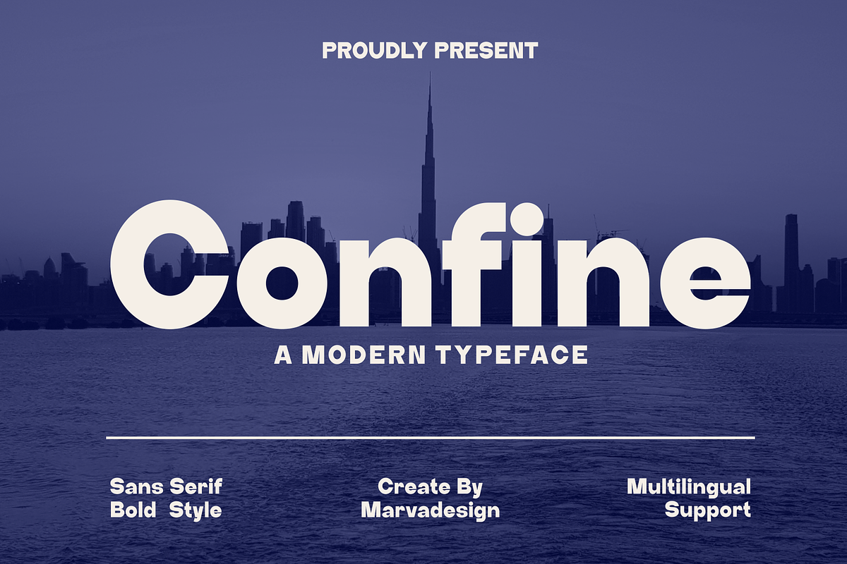 Confine - A Modern Sans Serif, a Sans Serif Font by Marvadesign (Photo 1 of 7)