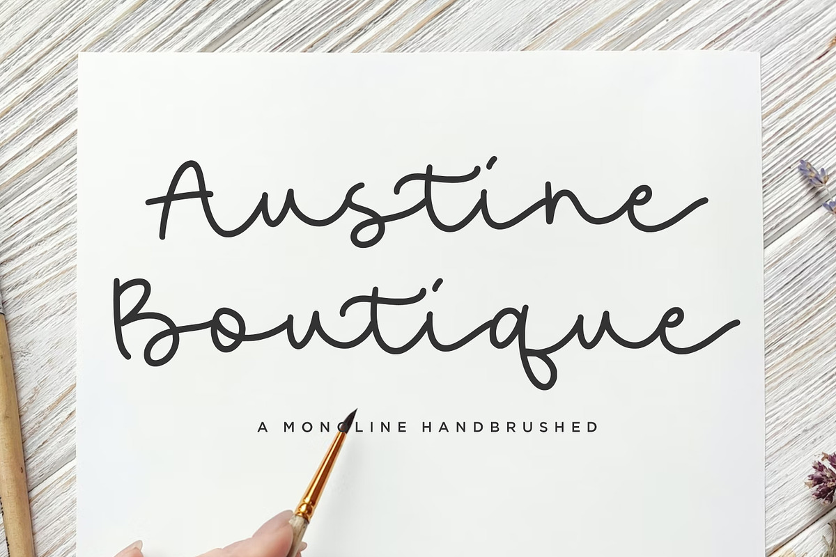 Austine Boutique Font, a Script Font by Balpirick Studio (Photo 1 of 6)