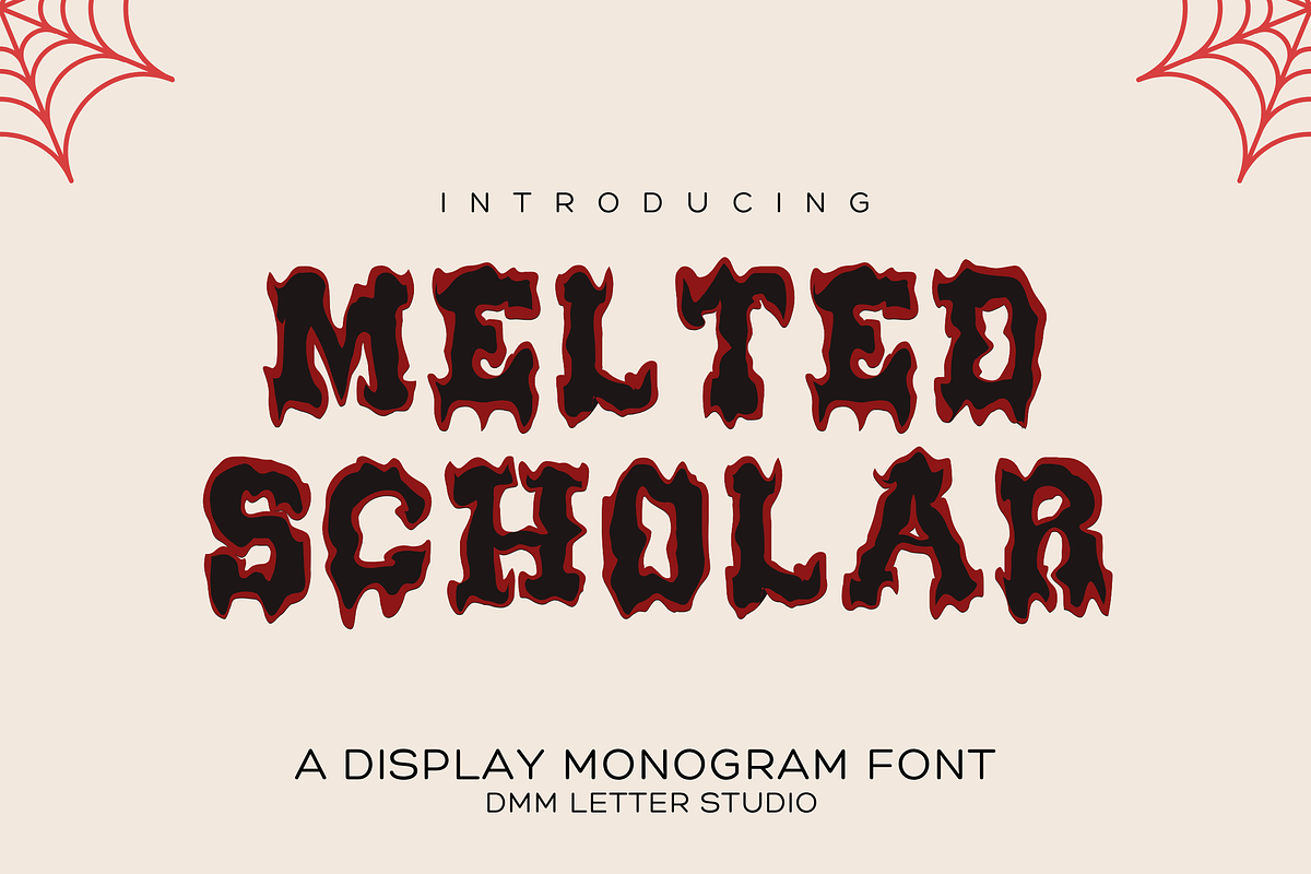 Melted Scholar, a Sans Serif Font by Dm Studio (Photo 1 of 11)