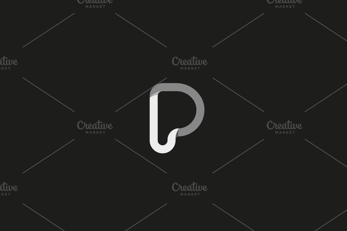 ribbon letter P logo, a Branding & Logo Template by Bureau