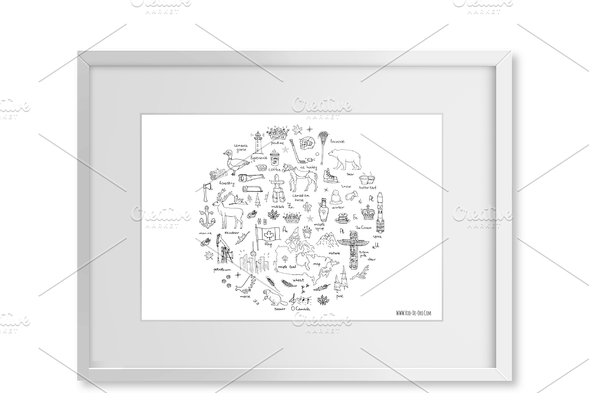 70 CANADA hand drawn elements!, a Graphic by Natasha-Pankina.com (Photo 9 of 9)