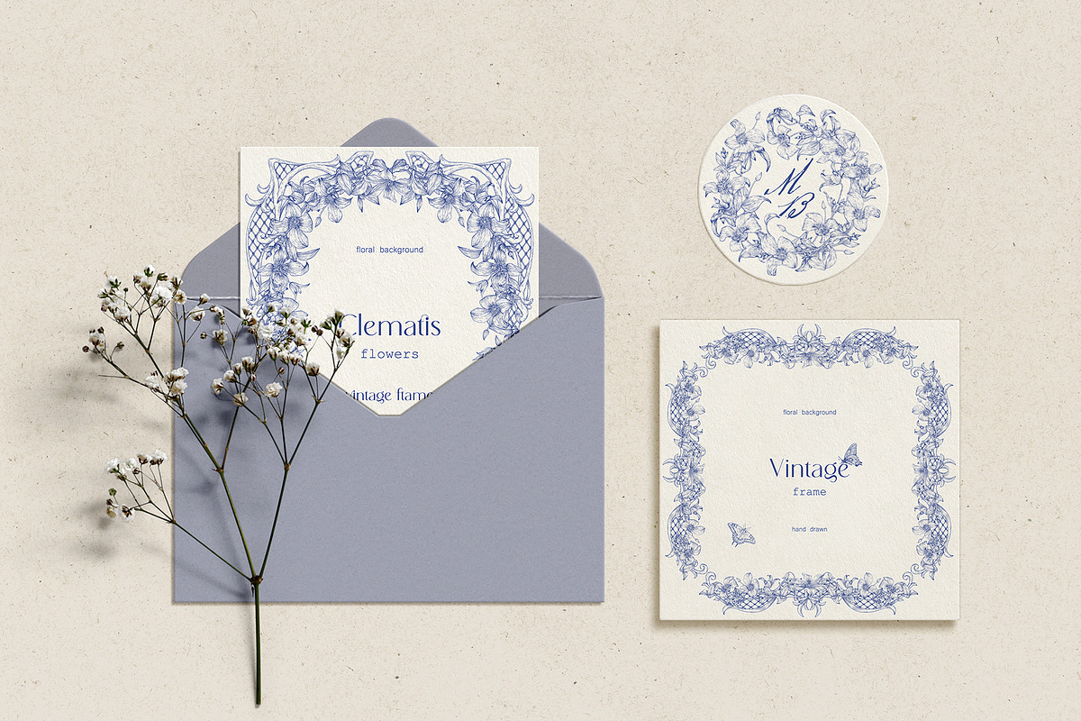 Vintage baroque frames Toile Vector, a Decorative Illustration by ON_lineart_store (Photo 5 of 10)