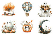 Boho Fall Halloween Ghost Png, an Illustration by SinaCreation (Thumbnail 2 of 7)