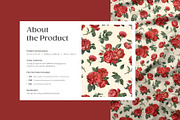 Classic Vintage Roses Pattern, a Pattern Graphic by Yello_illustration (Thumbnail 2 of 16)
