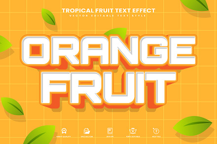 Orange Fruit Editable Text Effect