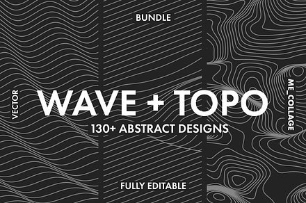 WAVE + TOPO Bundle, an Object Graphic by ME_COLLAGE