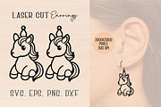 Unicorn Wood Earrings SVG Bundle, an Object Graphic by jannatulpakhi (Thumbnail 5 of 11)