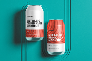 Aluminum Drink Can Mockup, an Advertising Mockup by Se٧enStudio