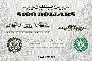 Vector $100 Dollars