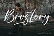 Brostory, a Script Font by Wildan Type (Thumbnail 1 of 7)