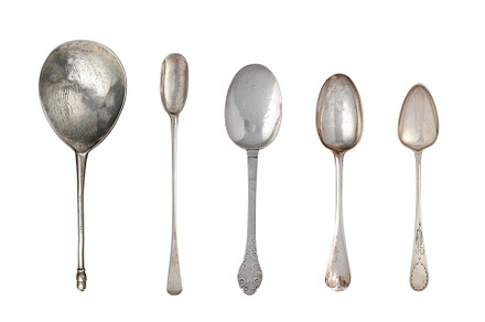 Vintage silver tea spoon set, a Food & Drink Photo by BOOCYS