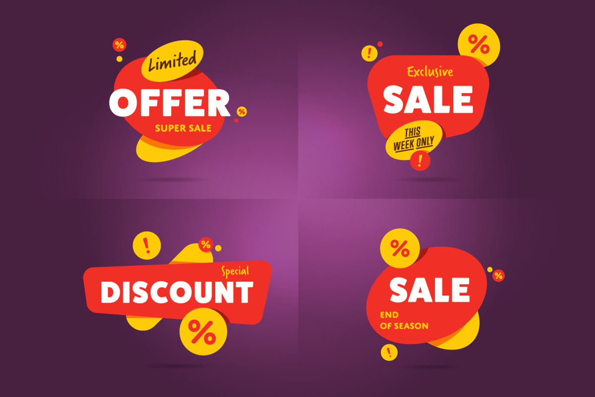 Sale banner and Discount tag kit, a Templates & Theme by Alfazet Chronicles (Photo 3 of 11)