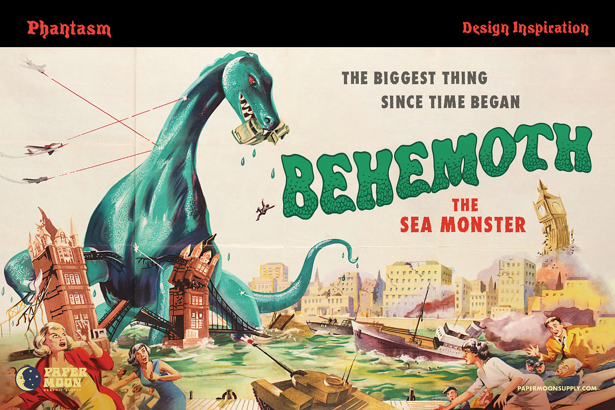 PM Phantasm Spooky Retro Font, a Serif Font by Paper Moon Graphic Supply (Photo 9 of 16)