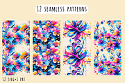 Dreamy Neon Floral Patterns, a Pattern Graphic by Art Sproot (Thumbnail 4 of 7)