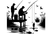 Vintage Fishing Scene Bundle, an Object Graphic by Designer_Momina (Thumbnail 13 of 13)