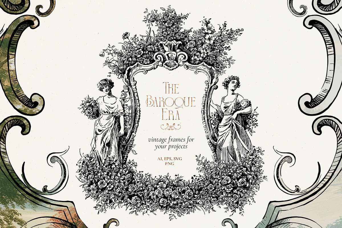 The Baroque Era- Vintage Vector set, a Decorative Illustration by Pamyatka Shop (Photo 10 of 23)
