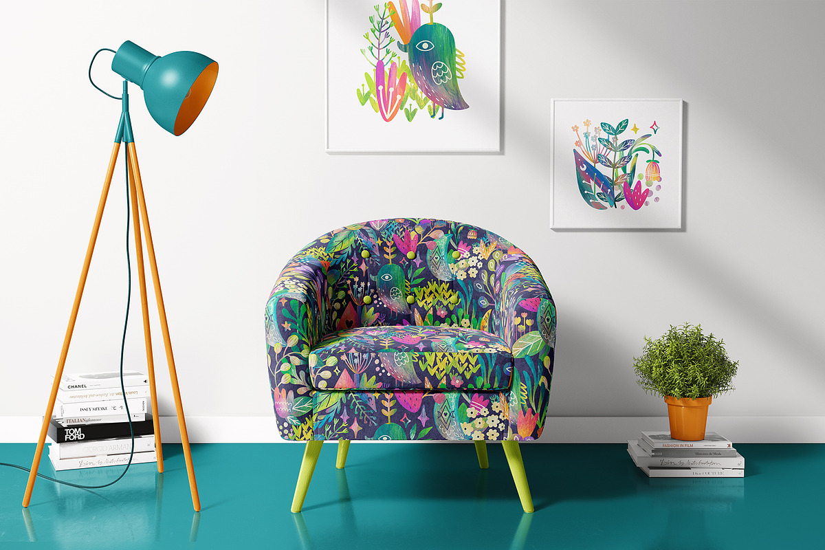 Fairy Garden - Floral Pattern, a Pattern Graphic by Velliniki (Photo 4 of 9)