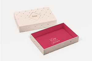 Gift Box 3 Sizes Mock-up