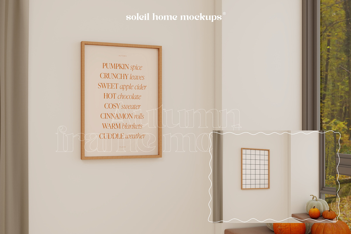 AUTUMN | Cozy Fall Frame Mockup Set, a Household Mockup by SoleilHomeMockups (Photo 6 of 11)