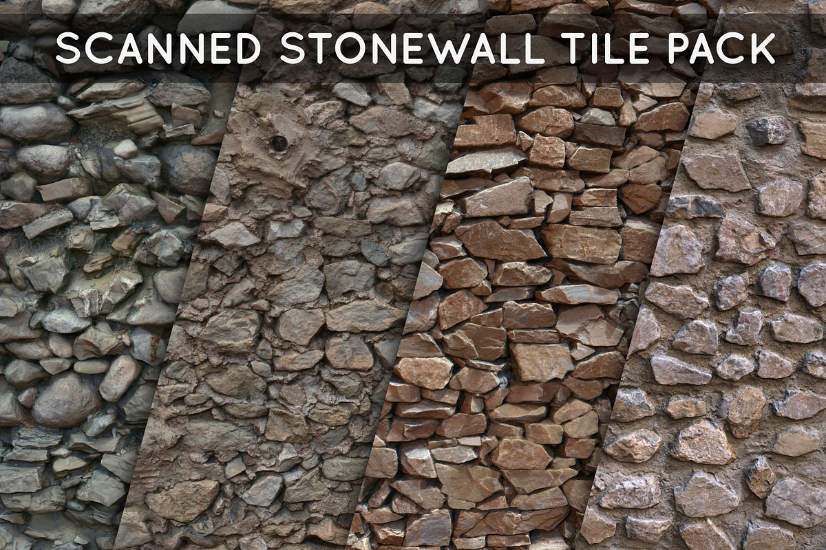 Scanned Stonewall Tile Pack 01, a Textures & Material 3D Model by Amnoon (Photo 1 of 7)