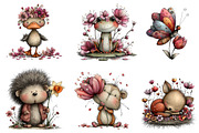 Whimsical spring animals clipart, an Illustration by CreationArt (Thumbnail 5 of 5)