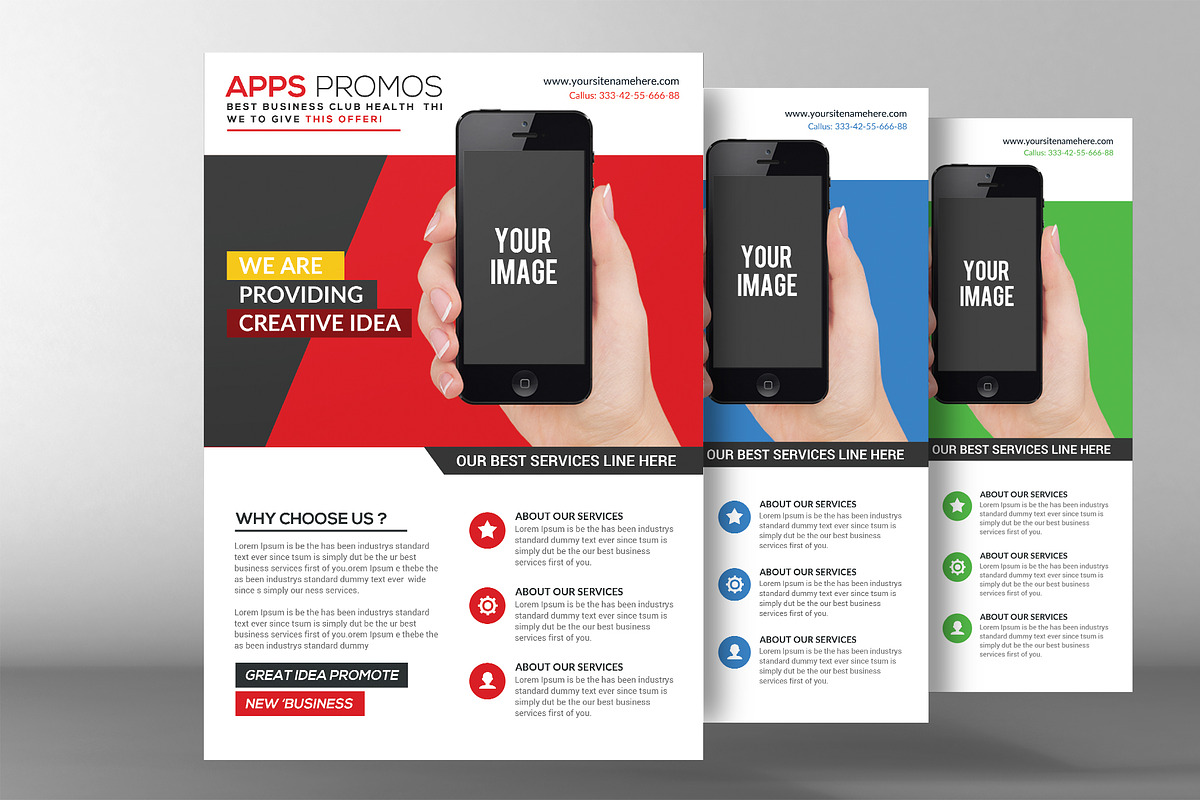 Apps Flyer, a Flyer Template by graphicforest