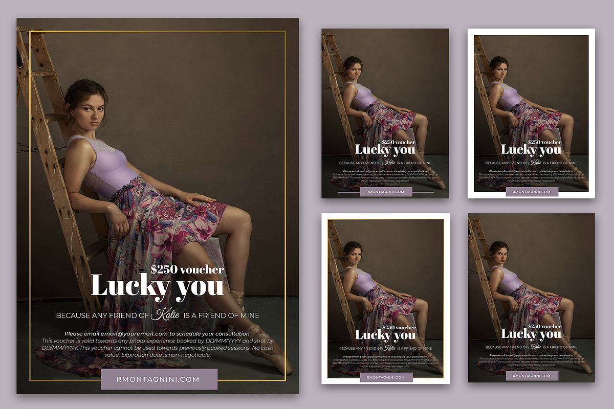LUCKY YOU VOUCHER TEMPLATE, a Social Media Template by DESIGN HQ (Photo 1 of 2)