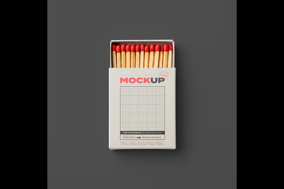 Matches Design Collection Mockups, a Mockup by Luuqas Design (Photo 2 of 3)