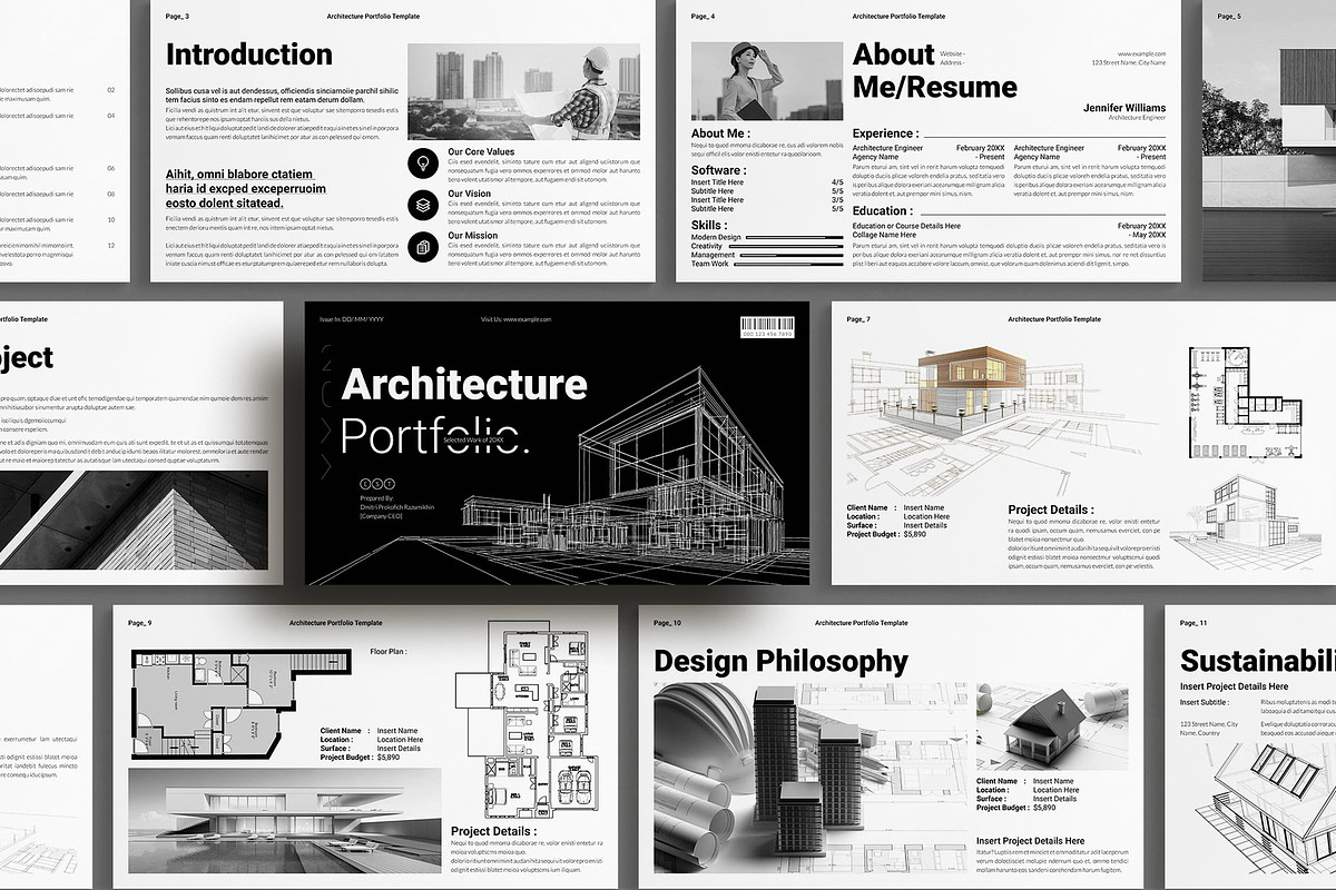 Architecture Portfolio Presentation, a Presentation Template by E-Type (Photo 1 of 6)