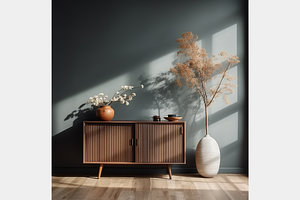 Home mockup in a farmhouse living, an Architecture Photo by GFXCity